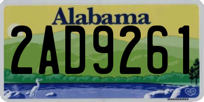 AL license plate 2AD9261