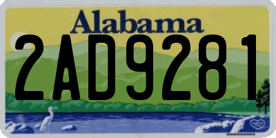 AL license plate 2AD9281