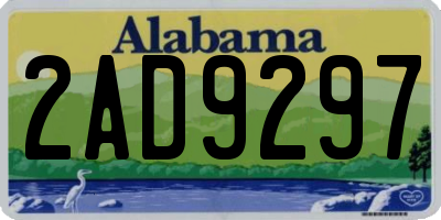 AL license plate 2AD9297