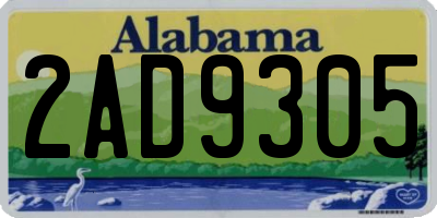 AL license plate 2AD9305