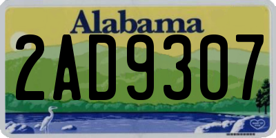 AL license plate 2AD9307