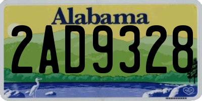 AL license plate 2AD9328