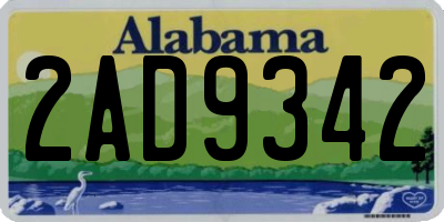 AL license plate 2AD9342