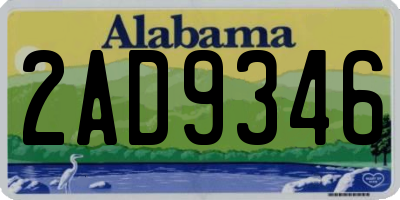 AL license plate 2AD9346