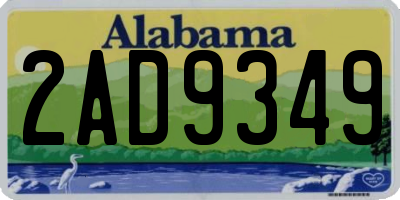 AL license plate 2AD9349