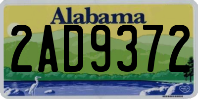 AL license plate 2AD9372