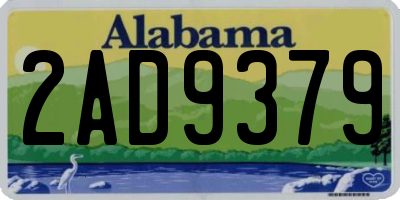 AL license plate 2AD9379