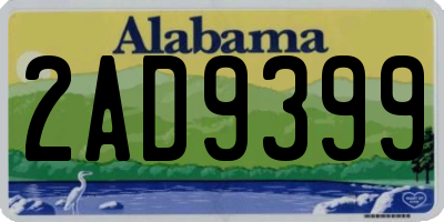 AL license plate 2AD9399