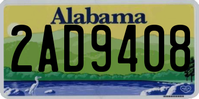 AL license plate 2AD9408