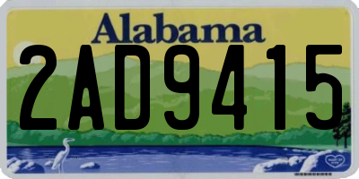 AL license plate 2AD9415