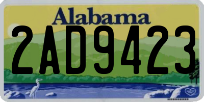 AL license plate 2AD9423