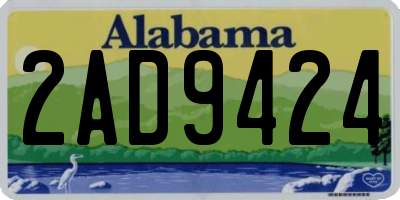 AL license plate 2AD9424