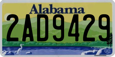 AL license plate 2AD9429