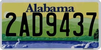 AL license plate 2AD9437