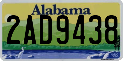 AL license plate 2AD9438