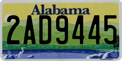 AL license plate 2AD9445