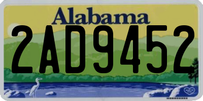 AL license plate 2AD9452