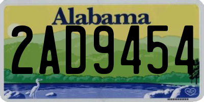 AL license plate 2AD9454