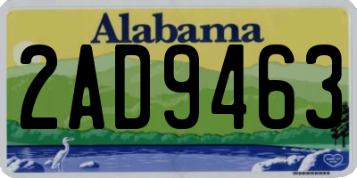 AL license plate 2AD9463