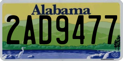 AL license plate 2AD9477
