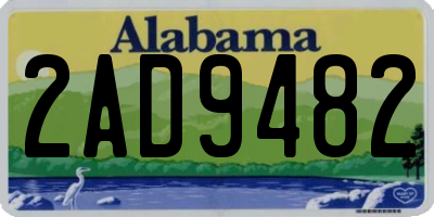 AL license plate 2AD9482