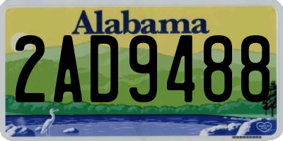 AL license plate 2AD9488