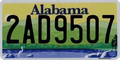 AL license plate 2AD9507