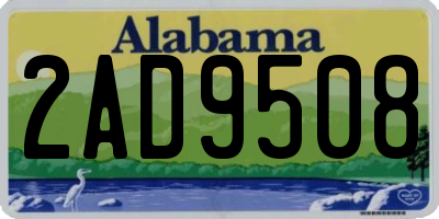 AL license plate 2AD9508