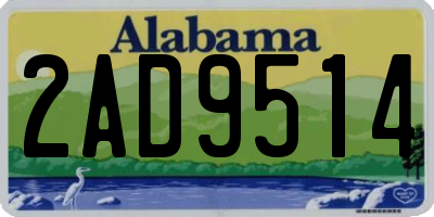 AL license plate 2AD9514
