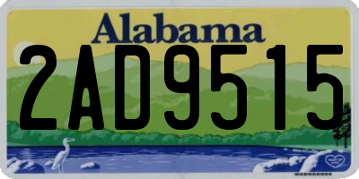 AL license plate 2AD9515