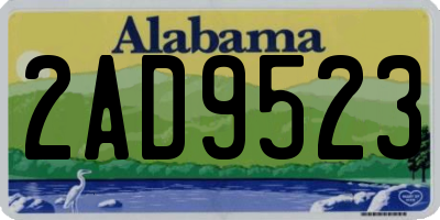 AL license plate 2AD9523