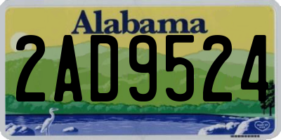 AL license plate 2AD9524