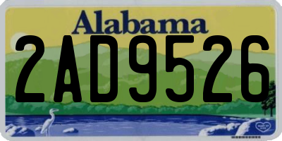 AL license plate 2AD9526