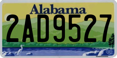 AL license plate 2AD9527