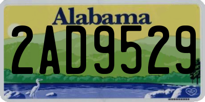 AL license plate 2AD9529