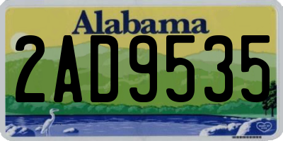 AL license plate 2AD9535