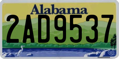 AL license plate 2AD9537