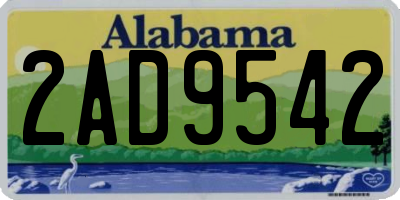 AL license plate 2AD9542