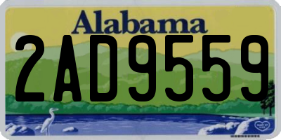 AL license plate 2AD9559
