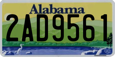 AL license plate 2AD9561