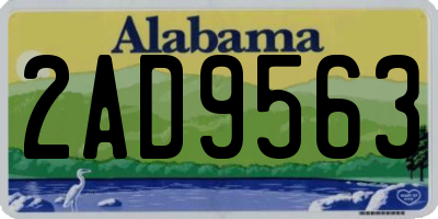 AL license plate 2AD9563