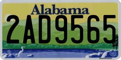 AL license plate 2AD9565