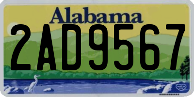 AL license plate 2AD9567