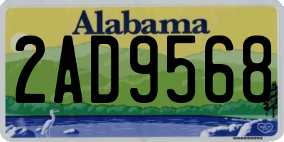 AL license plate 2AD9568