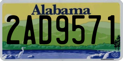 AL license plate 2AD9571