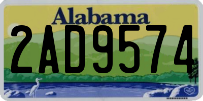 AL license plate 2AD9574