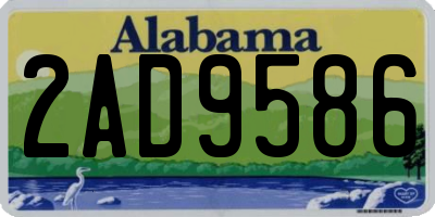AL license plate 2AD9586