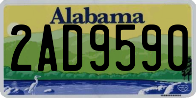 AL license plate 2AD9590