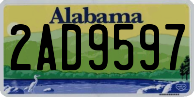 AL license plate 2AD9597