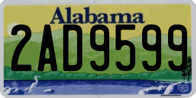 AL license plate 2AD9599
